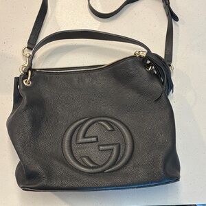 Gucci Black Leather Shoulder Bag
